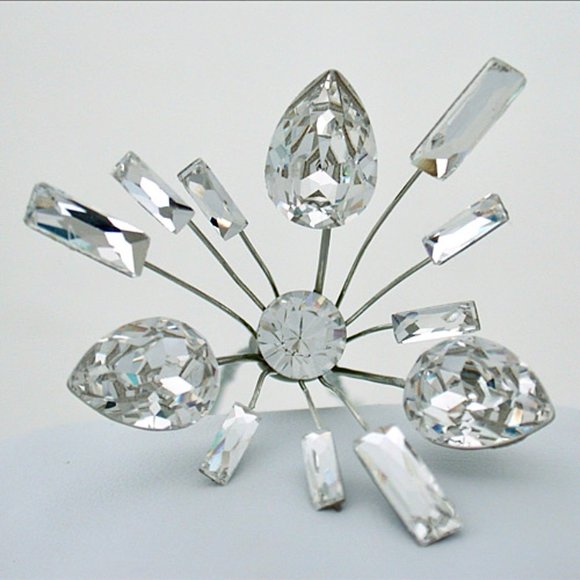 Erin Cole Design Hairpins, Contemporary Crystal Spray Hair Pin NWT